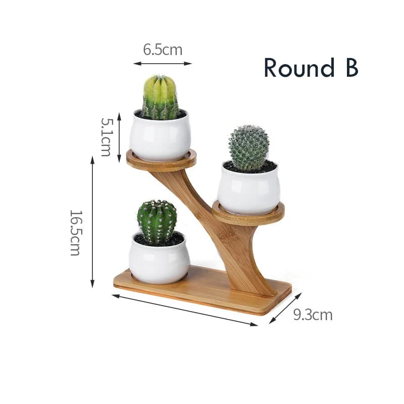 Zestaw doniczek ceramicznych sowa